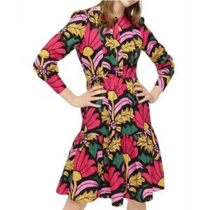 NWOT J Crew Ratti Grandi Fiori Tiered Popover Dress Size 6 Original $230